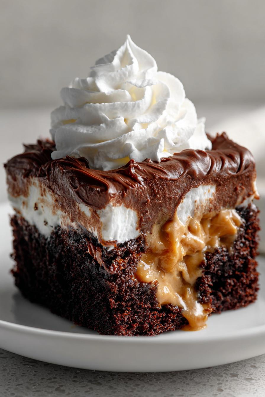 chocolate peanut butter poke cake